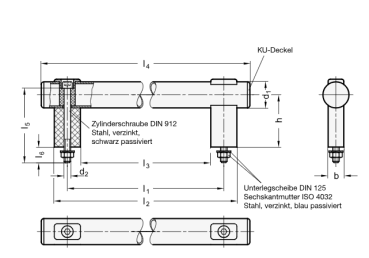 GN 666.1 Rohrgriffe, Aluminium- / Edelstahlrohr