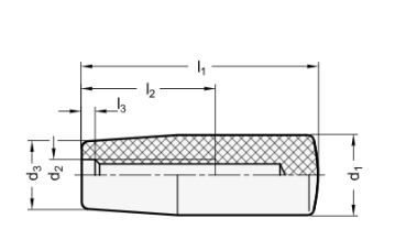 Preview: GN 519.2 Zylinderknöpfe, Thermoplast