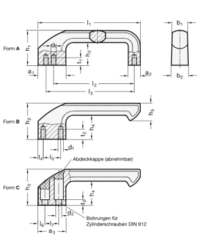 GN 559 Handgriffe, Aluminium