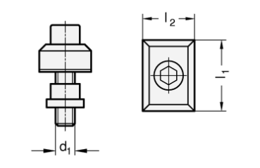 Preview: GN 920.2 Stahl-Niederzugplatten für Keilspanner GN 920.1