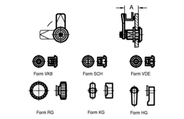 GN 516.5 Edelstahl-Dreh-Spannriegel