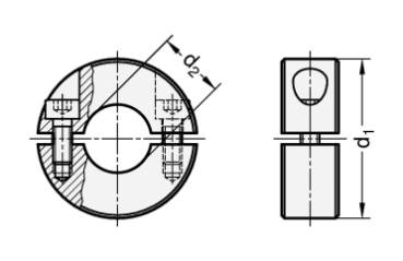 GN 707.2 Geteilte Stellringe aus Stahl oder Aluminium