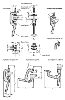 Preview: GN 855 Stahl - Bügelspanner