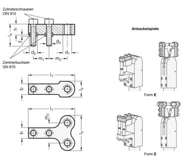 Preview: GN 867 Druckschraubenhalter für Kraftspanner