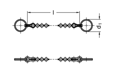 GN 111.5 Edelstahl-Kugelketten