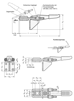 Preview: GN 851.2 Verschluss-Spanner mit Zugspannung