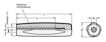 GN 819 Softline-Handgriff, Kunststoff