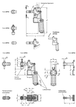 Preview: GN 862 Pneumatik-Spanner mit Winkelfuß