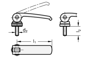 Preview: GN 927.7 Edelstahl-Exzenterspanner mit Schraube