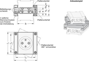 GN 900.5 Drehplatten, Aluminium