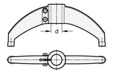 GN 83 Fuß-Klemmverbinder, Kunststoff