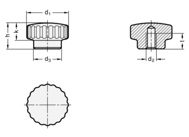 Preview: GN 536 Rändelmuttern Edelstahl