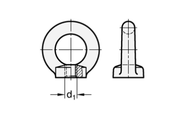 DIN 582 Ringmuttern aus Stahl o. Edelstahl
