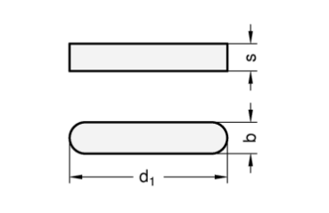 Passfedern, Edelstahl >> Breite b = 4 > Höhe h = 4 > Länge l = 16
