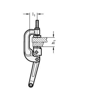 Preview: GN 855 Stahl - Bügelspanner