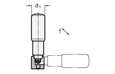 GN 798.7 Sicherheits-Umleggriffe, selbsttätig rückschwenkend