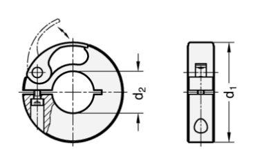 GN 704 Schnellspann-Klemmringe aus Aluminium