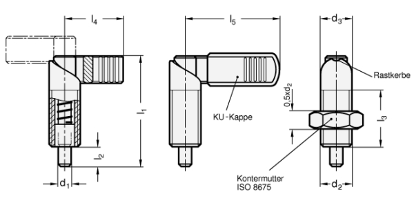 GN 612 Stahl - Rastriegel