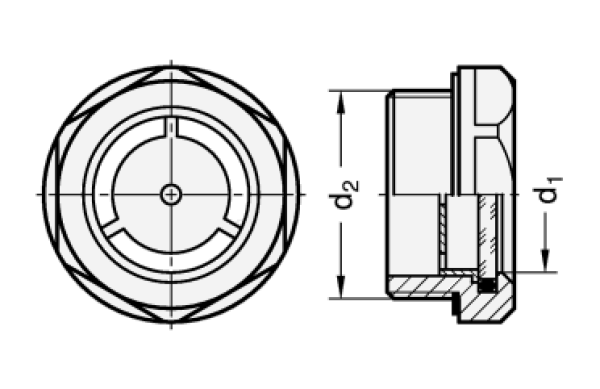 GN 743.2 Ölschaugläser aus Messing / Float-Glas