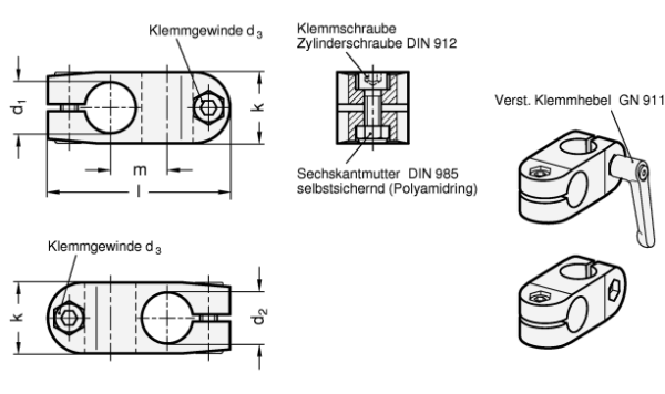GN 131 Aluminium - Kreuz-Klemmverbinder