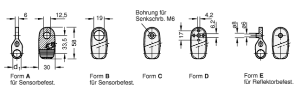 GN 177.1 Befestigungslaschen für GN 177, Kunststoff