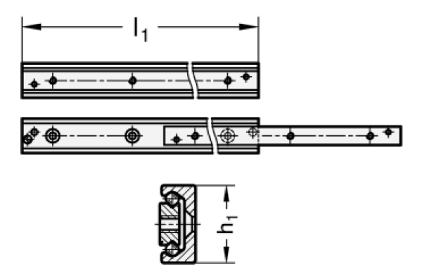 GN 2404 Teleskop-Linearkugellager