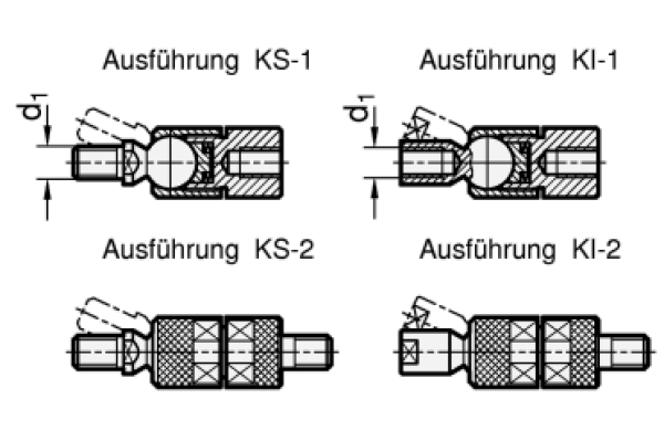 GN 782 Stahl - Kugelgelenke