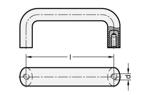 GN 725 Bügelgriffe, Kunststoff