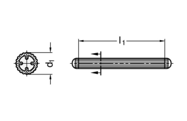 GN 177.4 Halterohre für GN 177