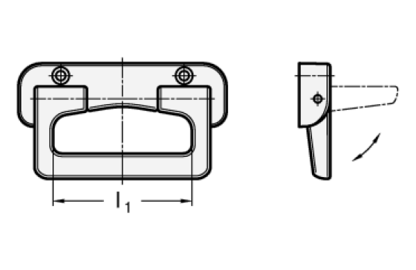 GN 825.1 Klappgriff mit Federrückstellung