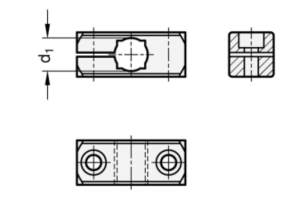 GN 477 Aluminium - Klemmhalter
