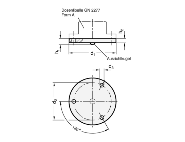 GN 2277.1 Justierplatten für Dosenlibellen GN 2277