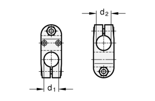 GN 131.1/131.2 Verfahrschlitten für Lineareinheiten, Aluminium oder Edelstahl,  für Einachssystem/Zweiachssystem