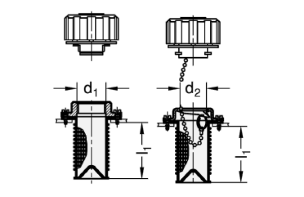 GN 664 Einfüllsiebe für senkrechten Einbau