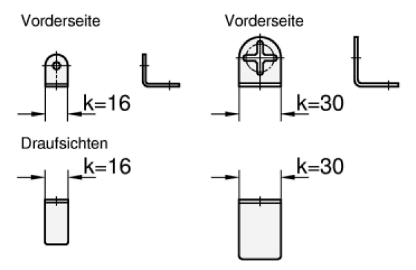 GN 479.1 Edelstahl - Haltebleche