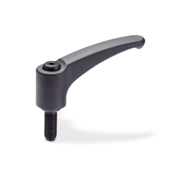 GN 604 Verstellbare Klemmhebel, Kunststoff, Außengewinde