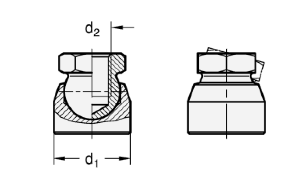 GN 346 Stahl - Gelenkdruckstücke