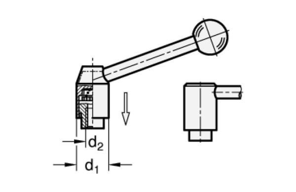 GN 312 Sicherheits- Spannhebel, Stahl