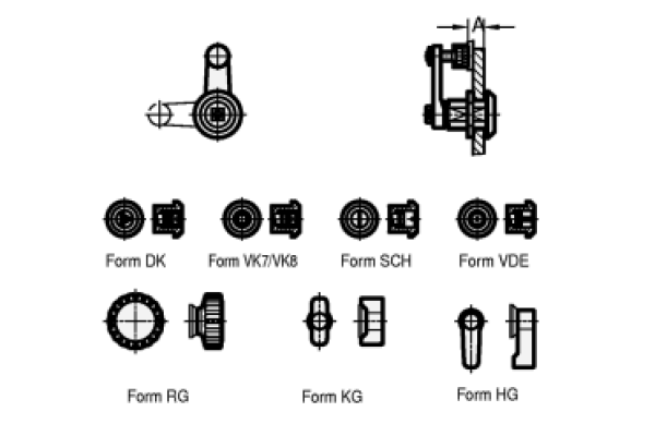 GN 516.1 Dreh-Spannriegel, Riegelabstand einstellbar