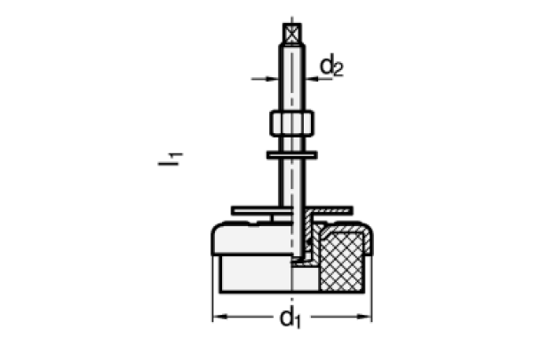 GN 248 Maschinenfüße mit Schwingungsdämpfung
