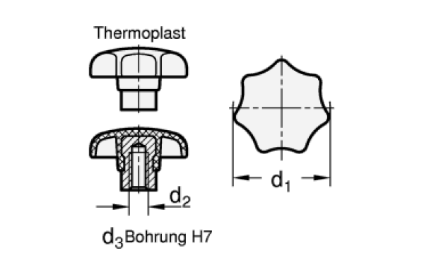 GN 6336.2 Sterngriffe, Thermoplast