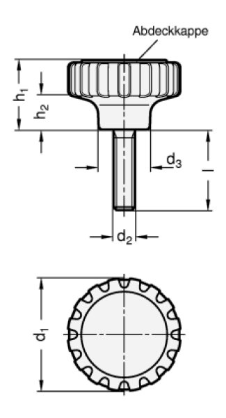 GN 7336 Rändelgriffschrauben Kunststoff