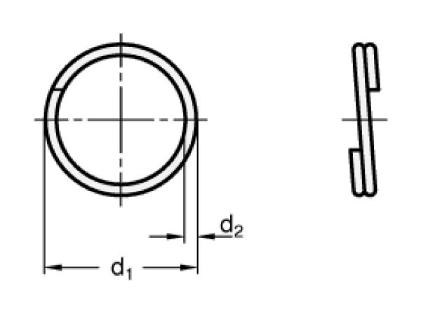 GN 111.3 Edelstahl - Schlüsselringe