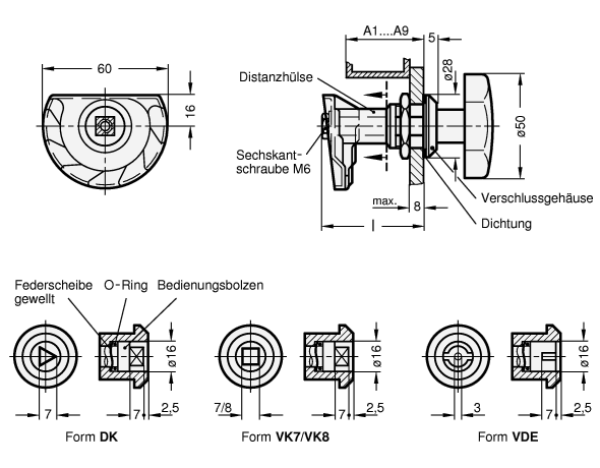 GN 119 Edelstahl-Türverriegelungen