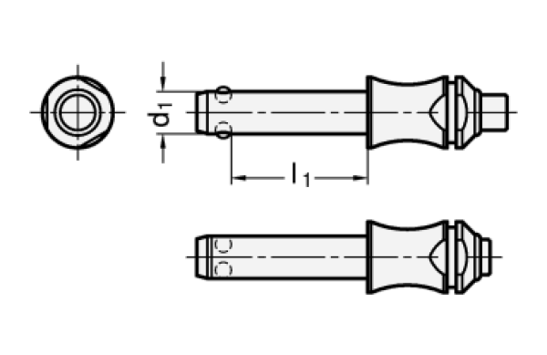 GN 113.3/ GN 113.4 Kugelsperrbolzen aus Edelstahl 1.4305 oder 1.4542