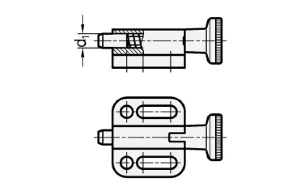 GN 417 Rastbolzen mit Rastsperre