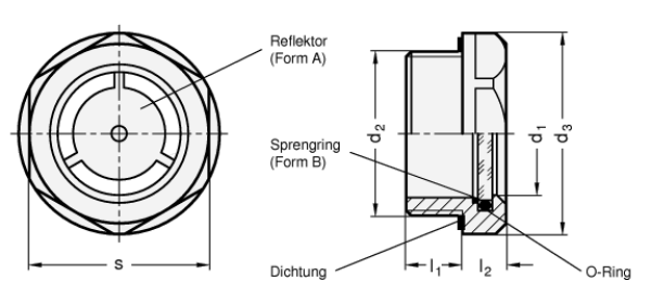 GN 743.4 Edelstahl-Ölschaugläser Float-Glas