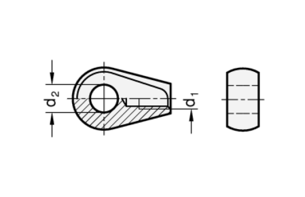 GN 444.2 Stahl - Augenmuttern