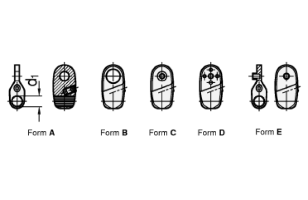 GN 177.1 Befestigungslaschen für GN 177, Kunststoff
