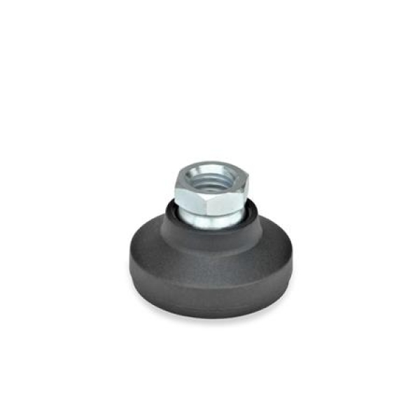 GN 343.3 Gelenkfüße, Fuß Kunststoff / Gewindebuchse Stahl